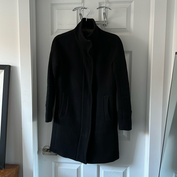J.CREW wool coat winter coat in black size 00 - Picture 1 of 5